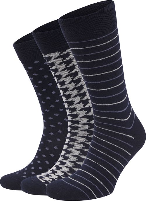 Suitable Sockor 3-Pack Mönster Navy Product