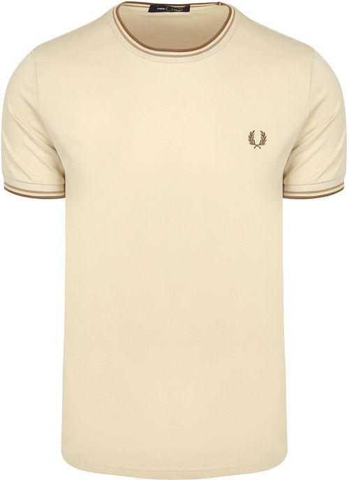 Fred Perry T-shirt Twin Tipped Beige Z53 Product