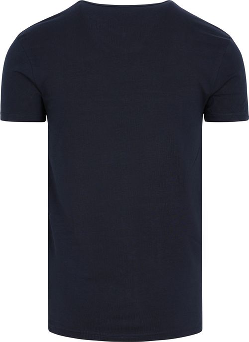 Garage 2-Pack Basic T-Shirt Bio V-Neck granatowy Product / Achterkant