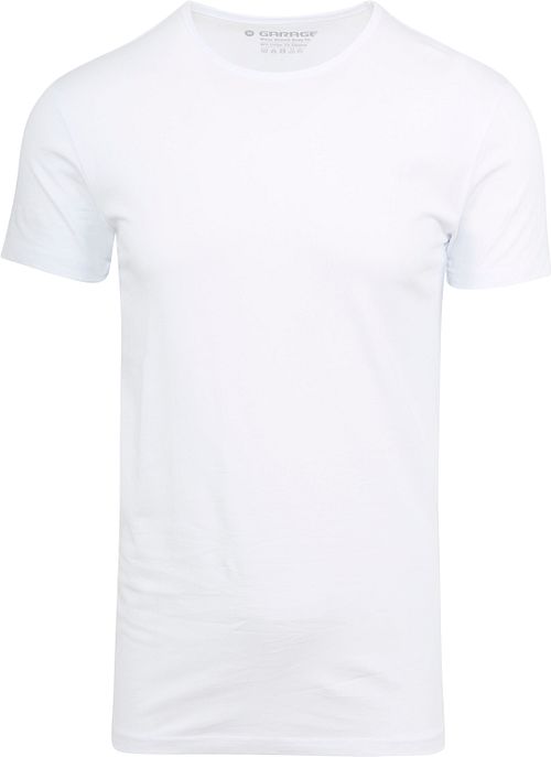 Garage Stretch Basic T-Shirt Weiss Rundhals Product