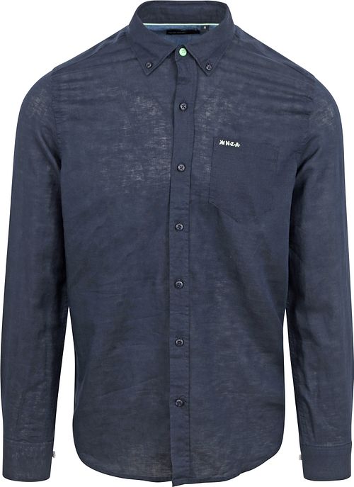 NZA Hemd Okarito Leinen Navy Product