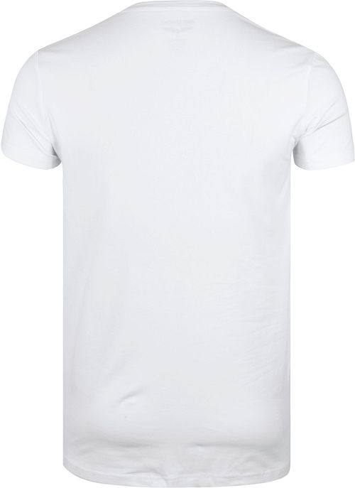 PME Legend Basic T-Shirt 2er Pack V-Ausschnitt Weiß Product / Achterkant