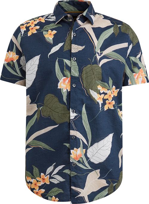 PME Legend Short Sleeve Overhemd Print Navy Product