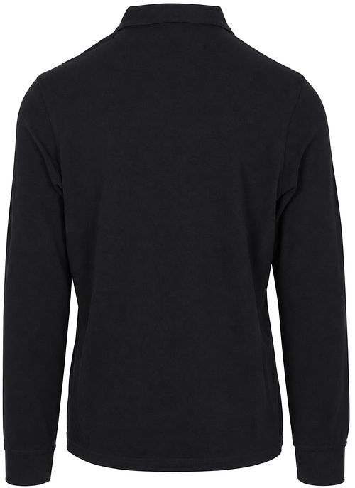 Polo de manga larga Barbour International de piqué en negro Product / Achterkant