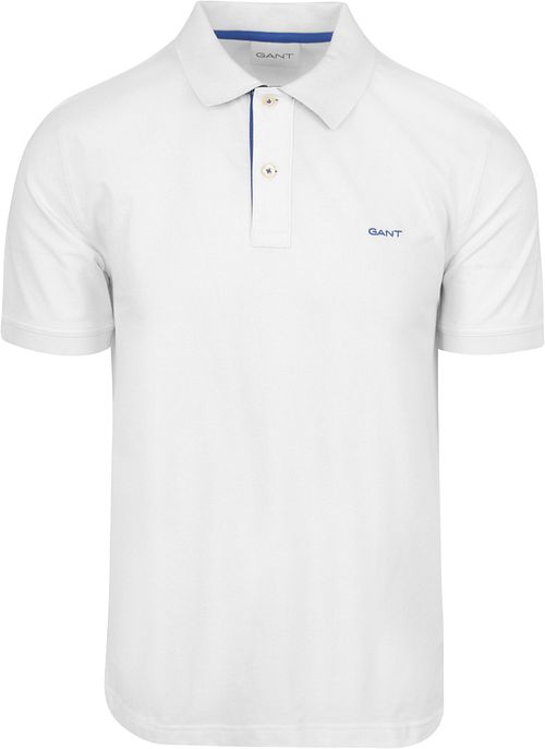 Polo GANT in piqué a contrasto Bianco Product