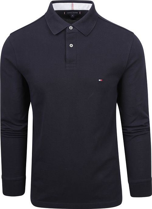 Polo z długim rękawem Tommy Hilfiger, granatowe Product