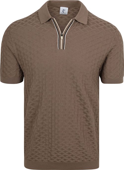 R2 Amsterdam Strikket Polo Brun Product