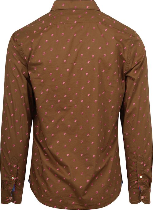 Scotch and Soda Hemd Druck Braun Product / Achterkant