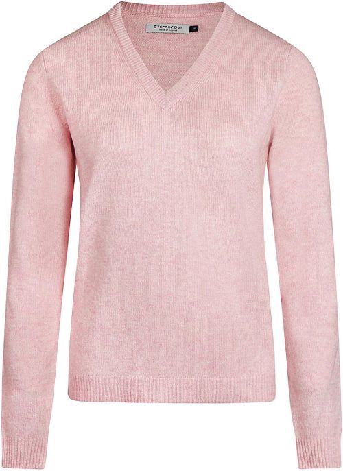 Steppin' Out Women Pullover V-Neck Lambswool Pink Product