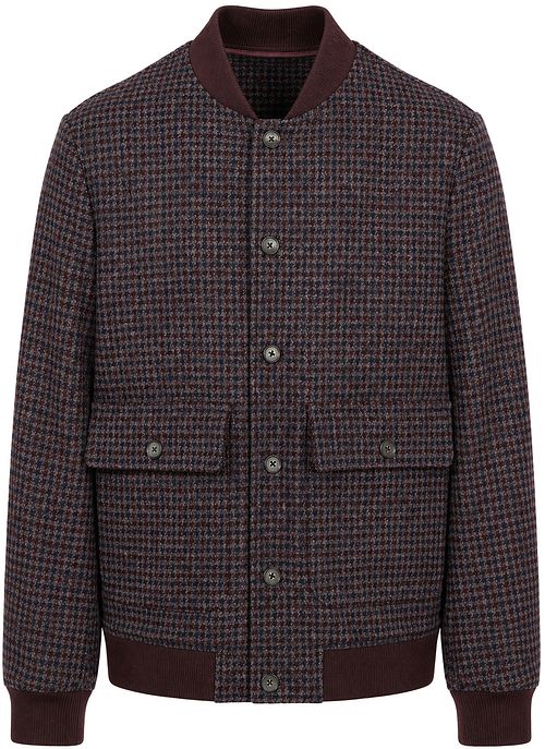 Suitable Bomber Jacket Pepita Burgundy