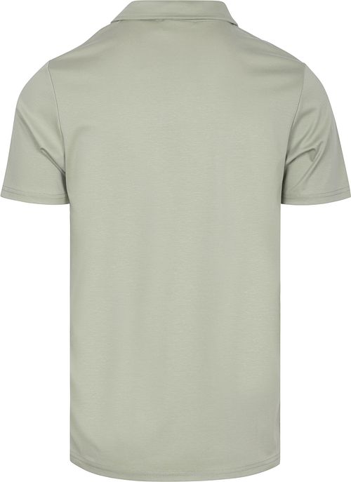 Suitable Silky Polo Half Zip Light Green Product / Achterkant