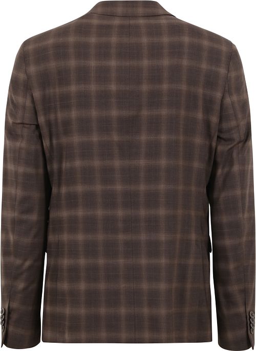Suitable Strato Toulon William Checkered Suit Brun Product / Achterkant