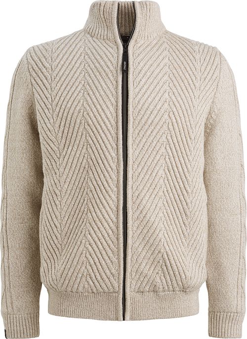 Vanguard Cardigan Structure Mix Laine Beige
