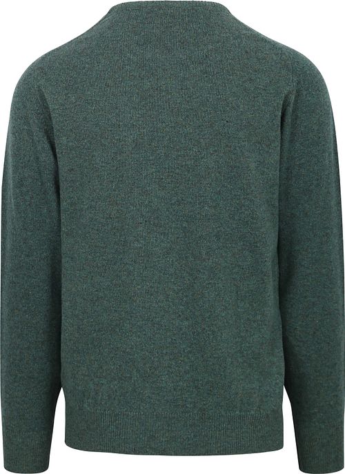 William Lockie Sweter z wełny jagnięcej Moorland zielony Product / Achterkant