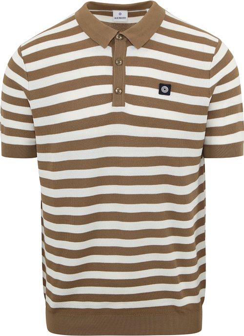 Blue Industry Polo a rayas marrón Product