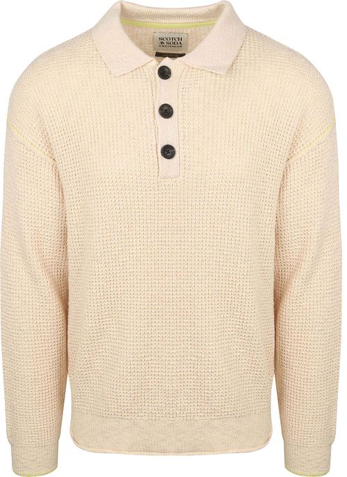Bluza Scotch and Soda w splocie waflowym z opuszczonymi ramionami, długi model w kolo Product