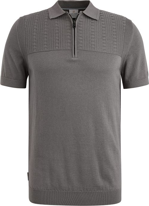 Cast Iron Polo Half Zip Struktur Antrasitt Product