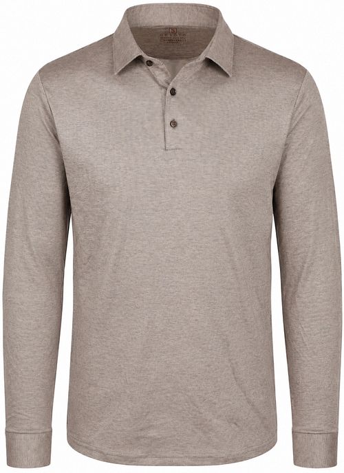 Desoto Longsleeve Polo Shirt Essential Brown Product