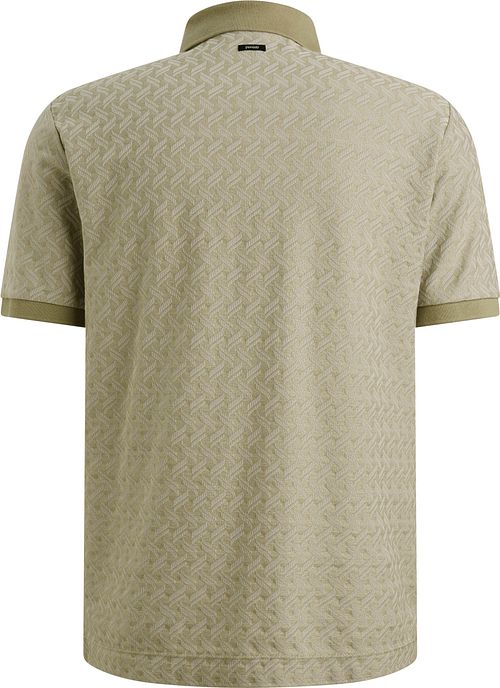Dzianinowa koszulka polo Vanguard z żakardowym wzorem w kolorze zielonym Product / Achterkant