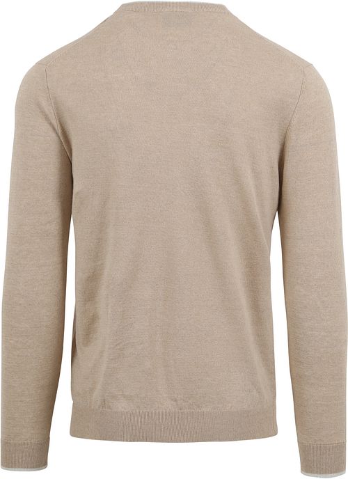 Jersey Suitable de cuello redondo Johan beige Product / Achterkant