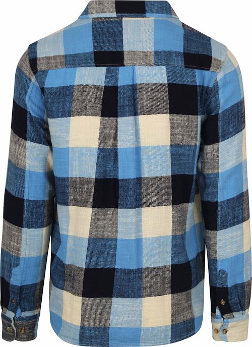 KnowledgeCotton Apparel Overhemd Blauw Ruiten Product / Achterkant