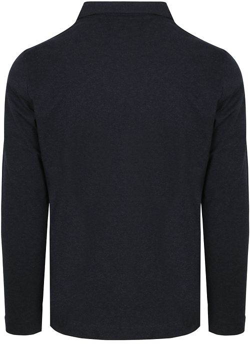 Marc O'Polo Longsleeve Half-Zip Polo Navy Product / Achterkant