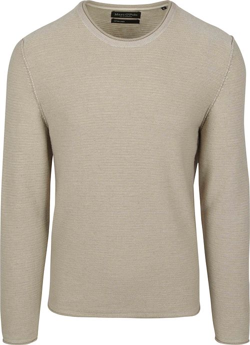 Marc O'Polo Sweter z okrągłym dekoltem z bawełny/lnu w kolorze szary jedwab Product