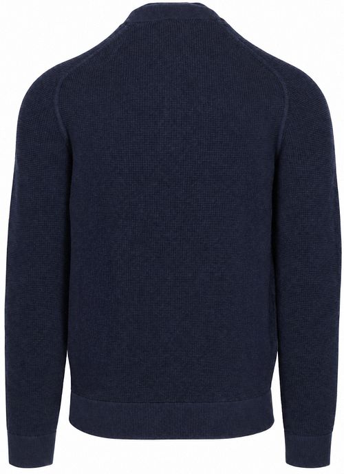 NZA Half Zip Slub Knit Oxford Navy