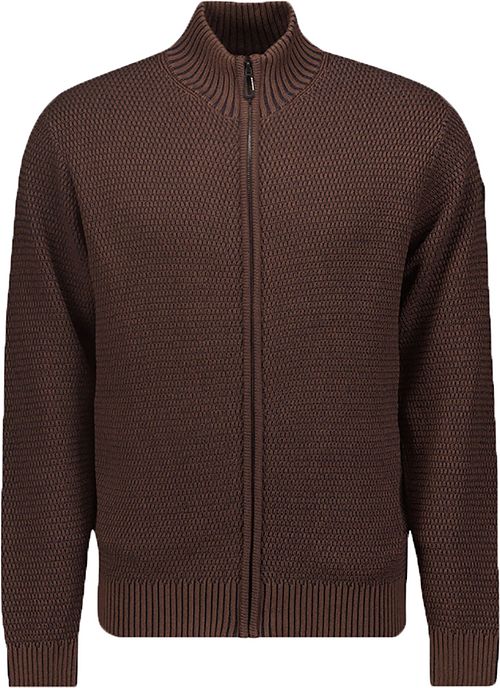 No Excess Strickjacke Zipper Braun Product