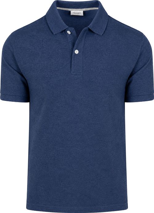 Profuomo Piqué Polo Shirt Melange Indigo