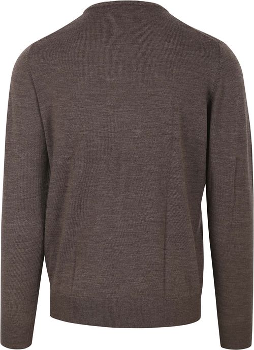 Profuomo Pull-over Merino Taupe Product / Achterkant