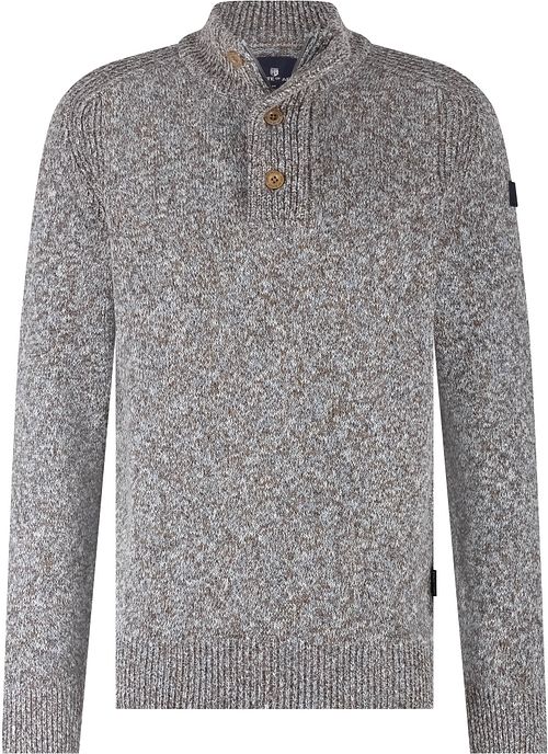 State Of Art Mocker Pullover Melange Blue
