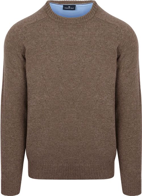 Steppin' Out Pullover Lammwolle Braun