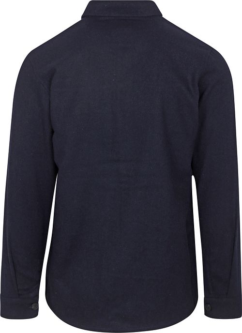 Suitable Overshirt August i Uldmiks i Marineblå Product / Achterkant