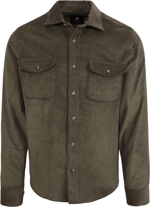 Suitable Overshirt Corduroy Donkergroen Product