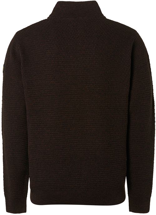 Sweter Half Zip No Excess w kolorze Coffee Product / Achterkant