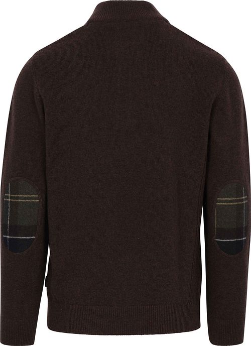 Barbour Holden Half Zip Trui Wol Dark Oak