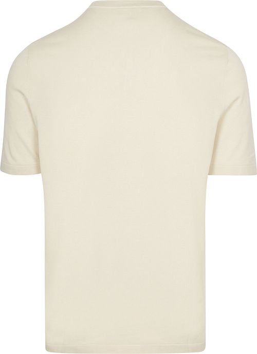 Dzianinowy T-shirt Profuomo w kolorze ecru Product / Achterkant