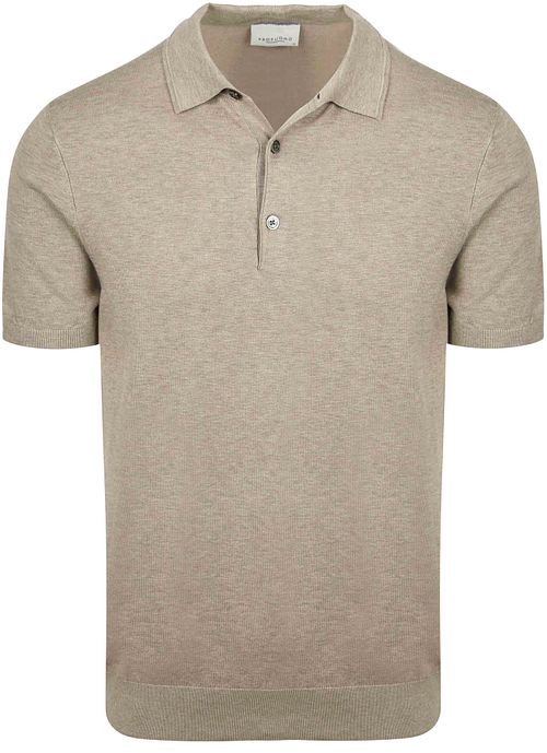 Profuomo Knitted Polo Shirt Beige Product
