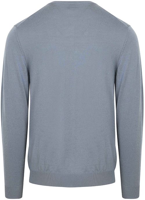 Profuomo Pullover Merino Wool Blue Product / Achterkant
