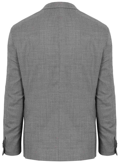 Suitable Anzug Lucius Birdseye Wolle Grau Product / Achterkant