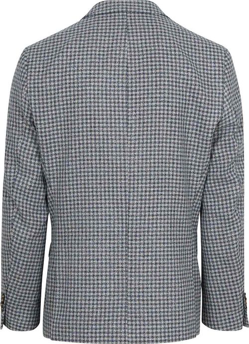 Suitable Grou Blazer Check Royal Blauw Product / Achterkant