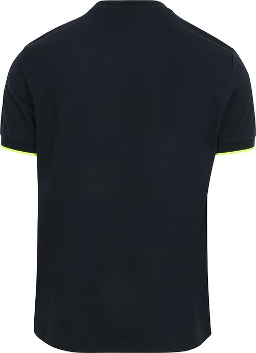 Sun68 Pique T-skjorte Fluo Stripe Marineblå Product / Achterkant