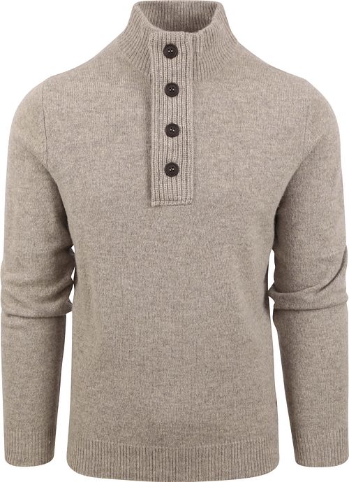 Sweter Barbour Mocker z wełny merynosów w kolorze greige Product