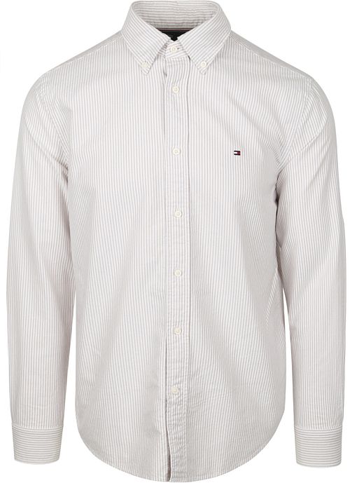 Tommy Hilfiger Oxford Skjorta Randig Beige Product