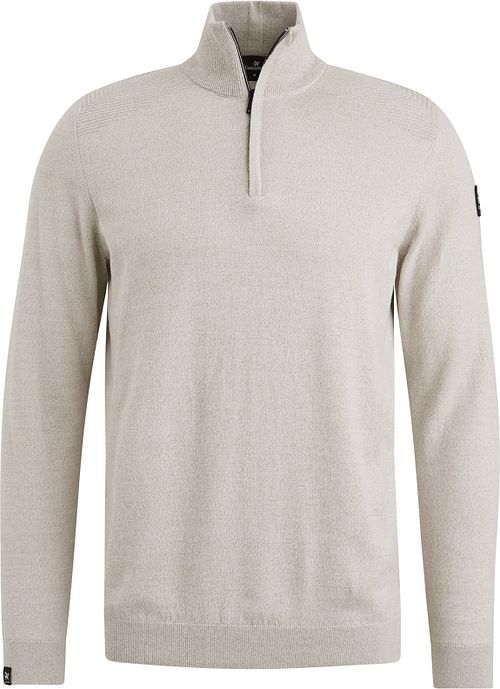 Vanguard Trui Half Zip Melange Ecru Product