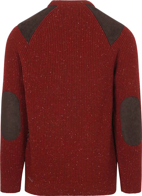 Barbour Pullover Raisthorpe Laine d'Agneau Rouge Product / Achterkant