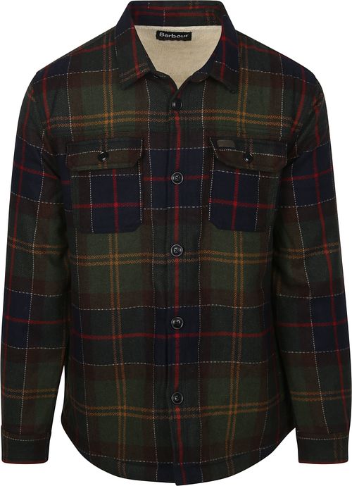 Barbour Surchemise Wool Blend Plaid Willberry Olive Product