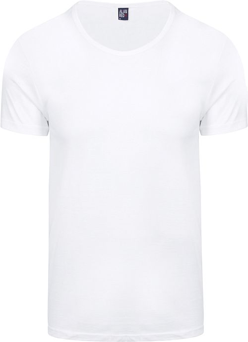 Alan Red James cuello redondo ancho blanco (pack de 2) Product