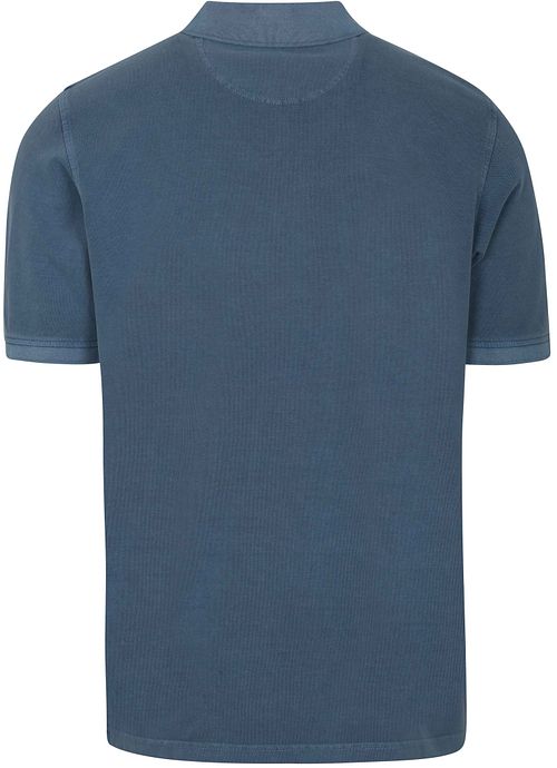 Casa Moda Polo Piqué Garment Dye Bleu Product / Achterkant